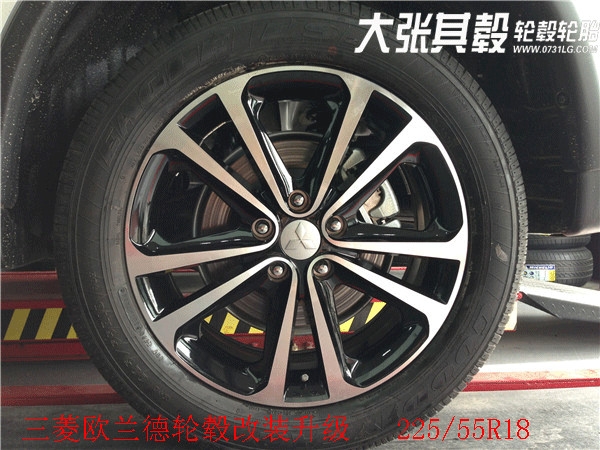 三菱欧兰德轮毂改装升级-湖南长沙轮毂轮胎改装三菱轮毂轮胎改装
