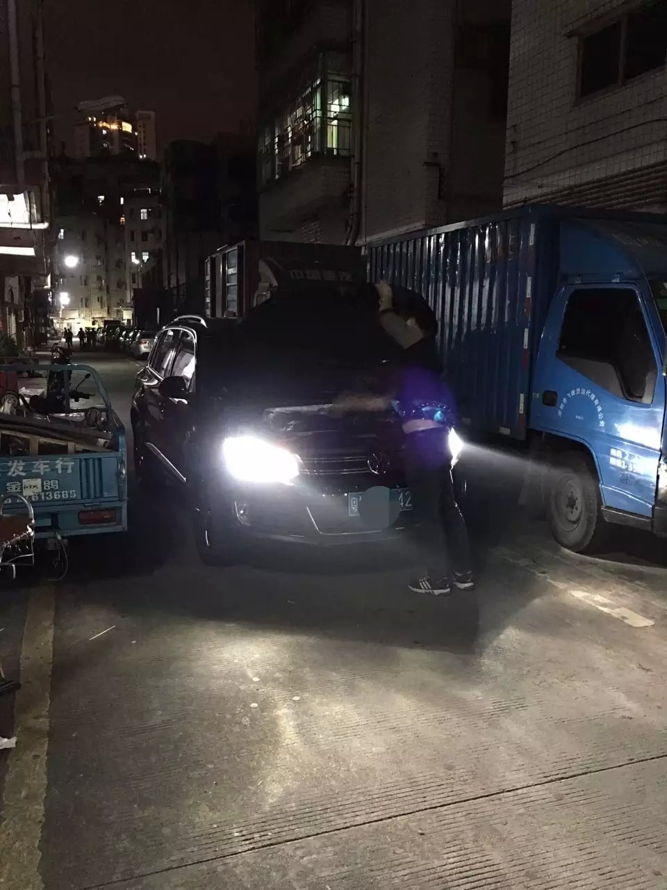 途觀燈光升級q5透鏡+型歐版淚眼