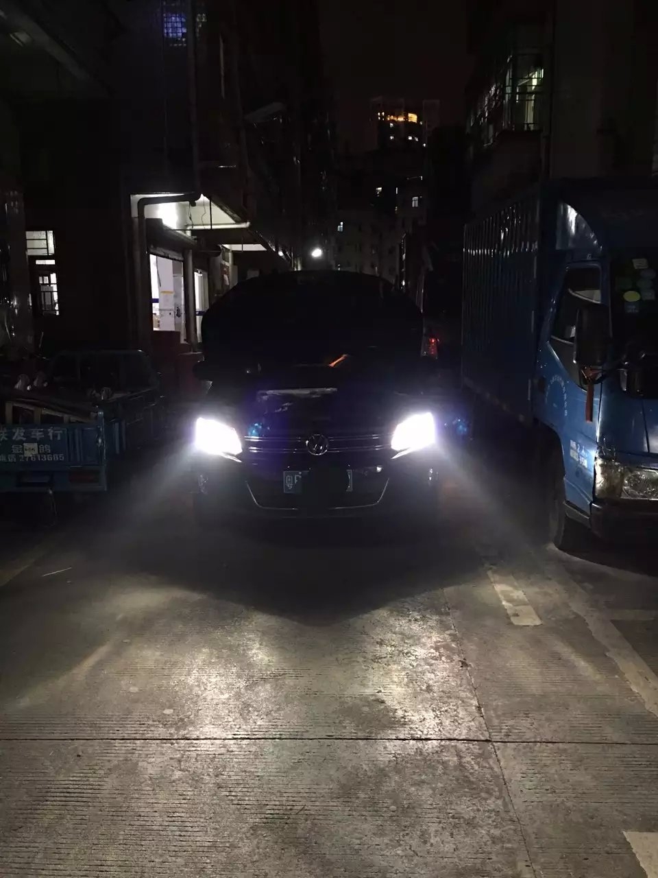 途觀燈光升級q5透鏡+型歐版淚眼