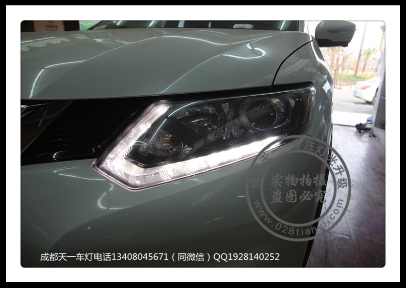 成都新奇駿車燈升級Q5雙光透鏡歐司朗套裝
