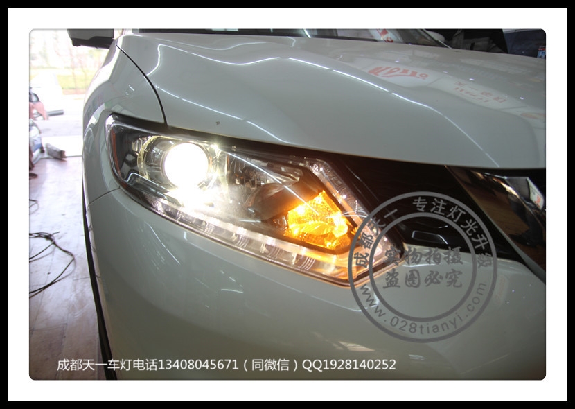 成都新奇駿車燈升級Q5雙光透鏡歐司朗套裝