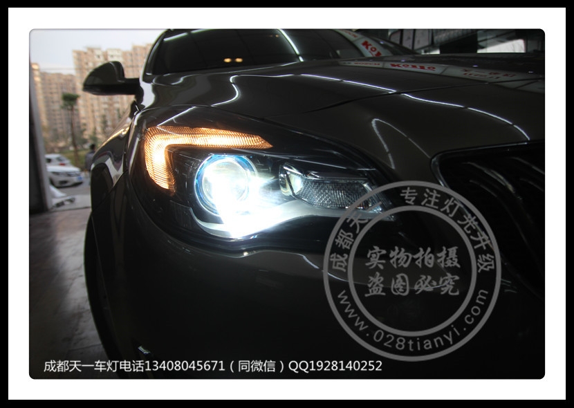 成都君威改裝車燈升級(jí)氙氣燈雙光透鏡日行燈