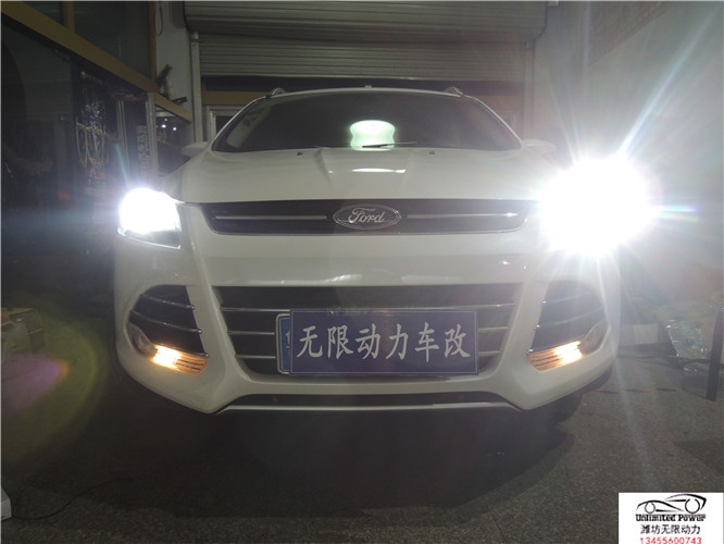 濰坊福特翼虎改燈,改裝LED天使眼