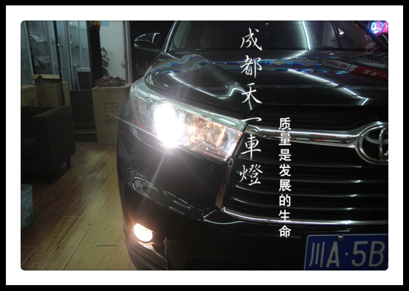 成都新漢蘭達改裝車燈升級氙氣燈雙光透鏡日行燈