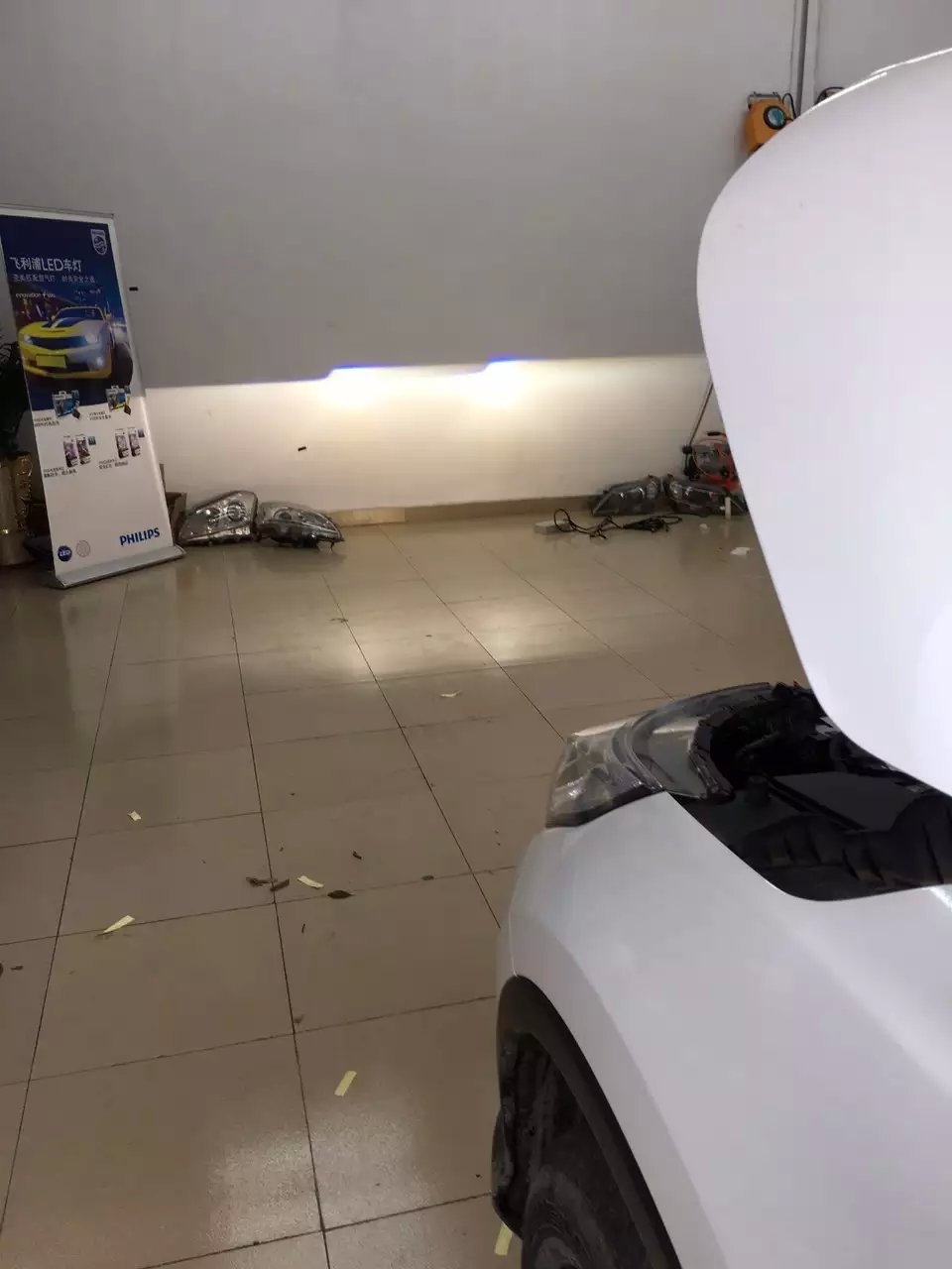 15款本田crv車燈升級(jí)Q5透鏡