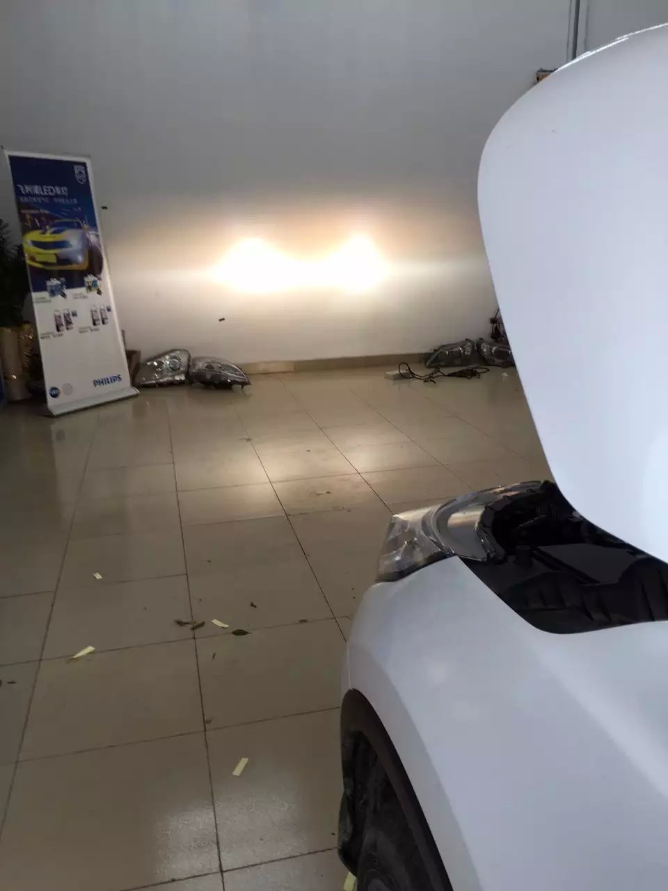 15款本田crv車燈升級(jí)Q5透鏡