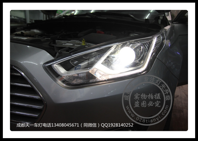 成都福睿斯改裝車燈氙氣燈海拉5雙光透鏡