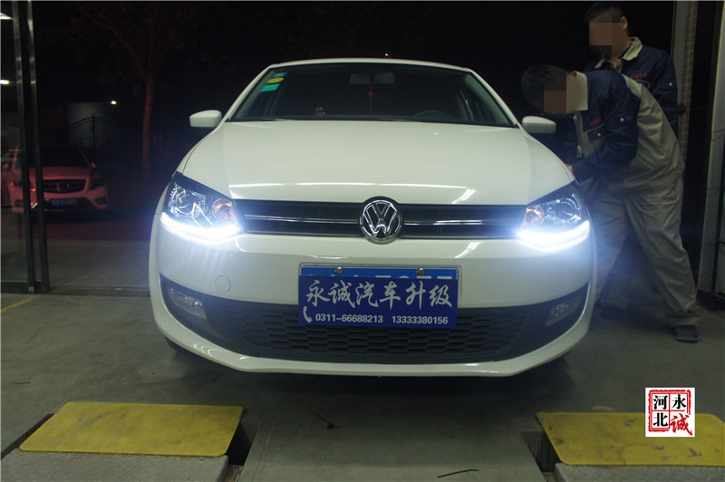 【永誠(chéng)汽車】邢臺(tái)改燈，大眾高七改裝海拉5透鏡+歐司朗氙氣燈+日間行車燈