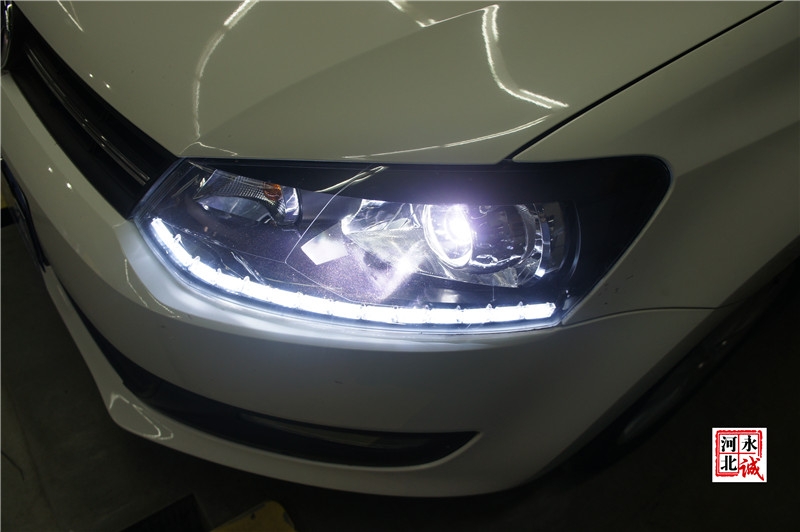 【永誠(chéng)汽車】邢臺(tái)改燈，大眾高七改裝海拉5透鏡+歐司朗氙氣燈+日間行車燈