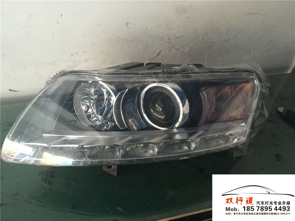 南寧雙行道車燈改裝-奧迪A6L長級高配大燈總成