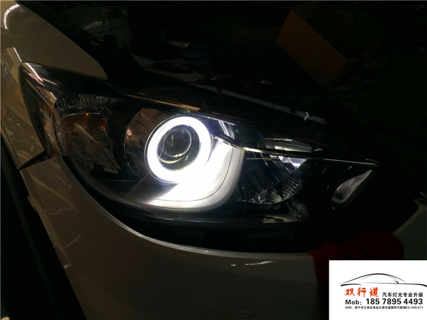 雙行道車燈改裝-CX-5升級Q5雙光透鏡
