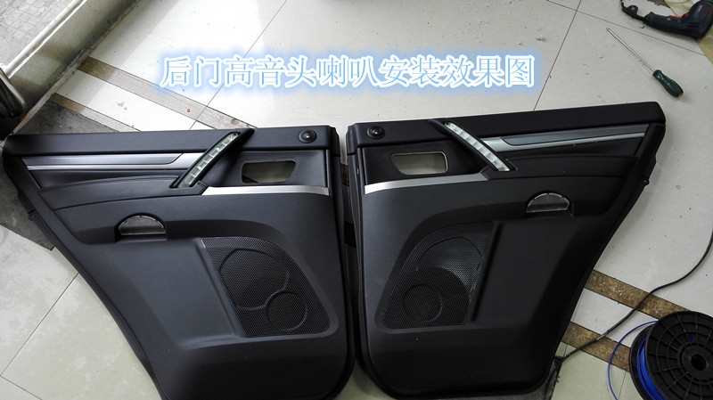 鄭州豐田酷路澤汽車音響改裝德國彩虹-鄭州金聲汽車音響改裝