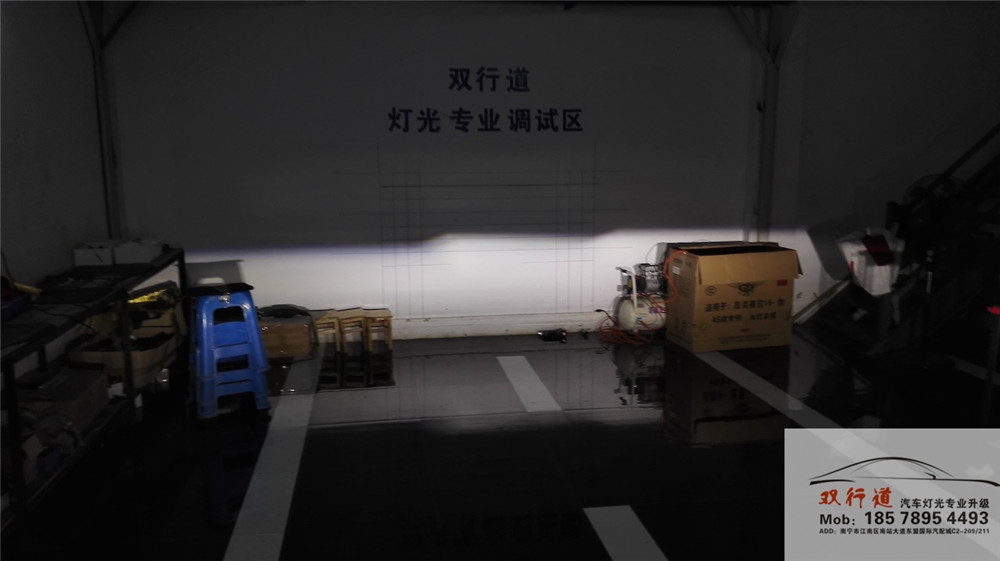 南寧雙行道車燈改裝-全新奧德賽LED大燈升級(jí)海拉5