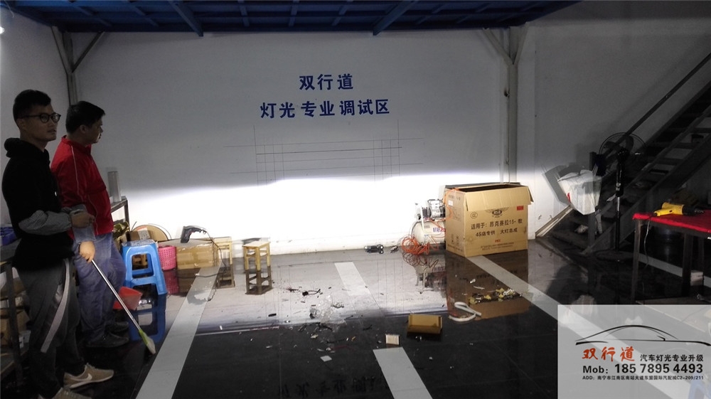 南寧雙行道車燈改裝-全新奧德賽LED大燈升級(jí)海拉5