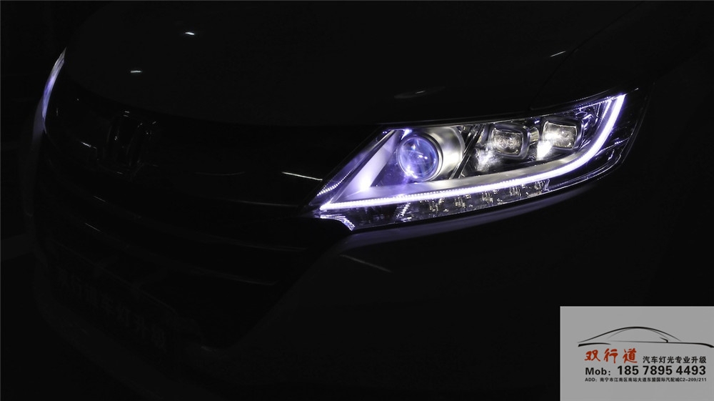 南寧雙行道車燈改裝-全新奧德賽LED大燈升級(jí)海拉5