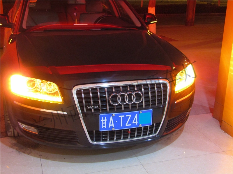 蘭州光明頂車燈--因?yàn)閷Ｗ?所以專業(yè)       奧迪A8L     升級(jí)海拉5   日間行車燈