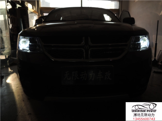 濰坊道奇酷威改燈，加裝LED天使眼