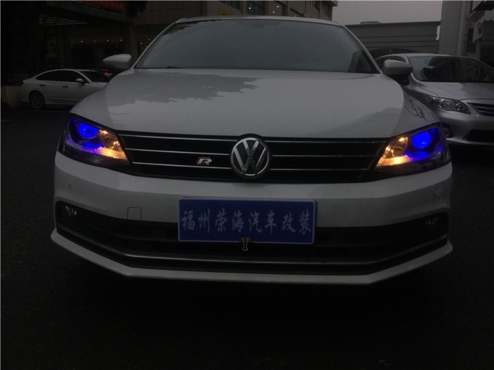 大眾速騰車燈改裝氙氣燈G1雙光透鏡