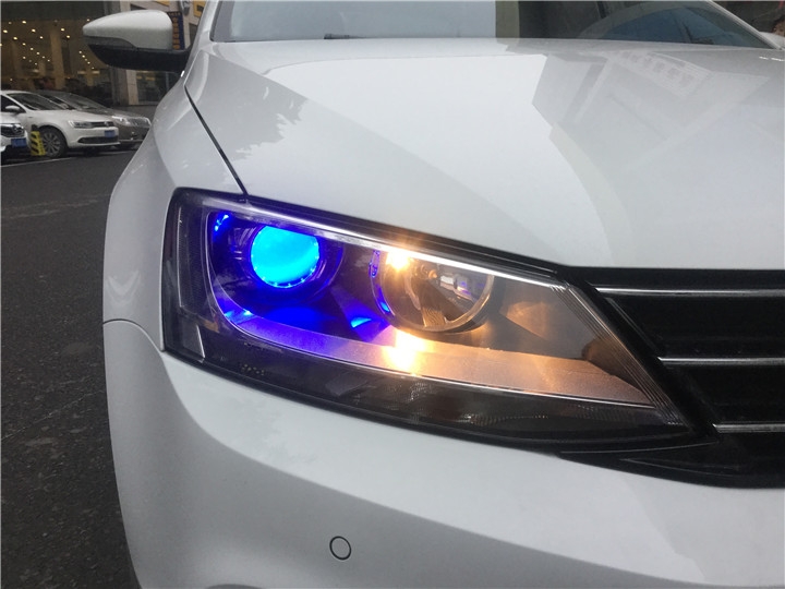 大眾速騰車燈改裝氙氣燈G1雙光透鏡