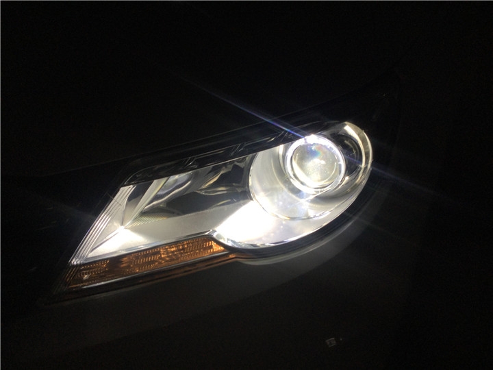 大眾途觀車燈改裝氙氣燈透鏡走心之作