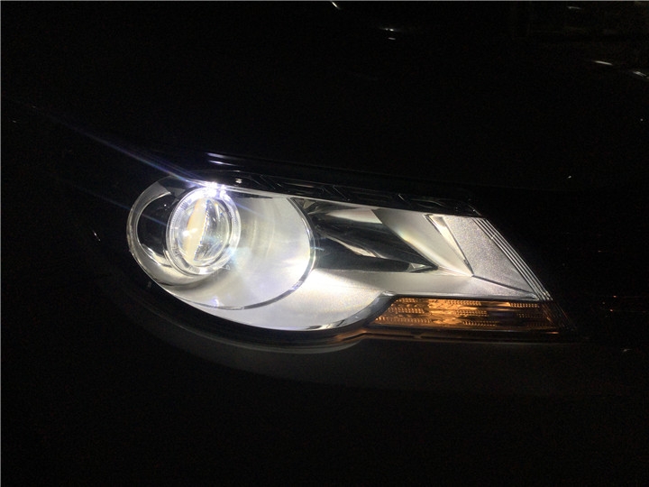 大眾途觀車燈改裝氙氣燈透鏡走心之作