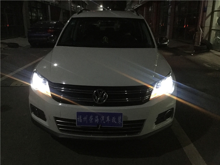 大眾途觀車燈改裝氙氣燈透鏡走心之作