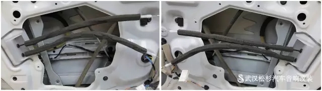 【武漢松杉汽車音響改裝店】英菲尼迪前門汽車隔音展示，隔音大贈(zèng)送！