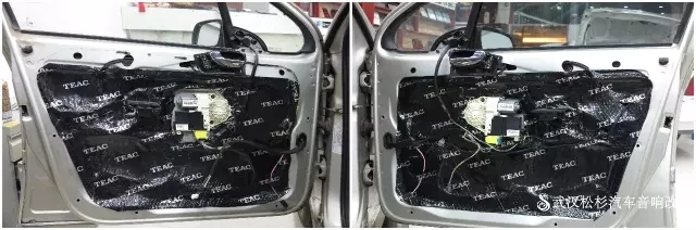 【武漢松杉汽車音響改裝店】標(biāo)致307前門汽車隔音