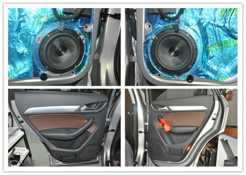 奥迪Q3汽车音响改装 升级德国佛伦诗套装喇叭——常州至上音乐汽车音响改装
