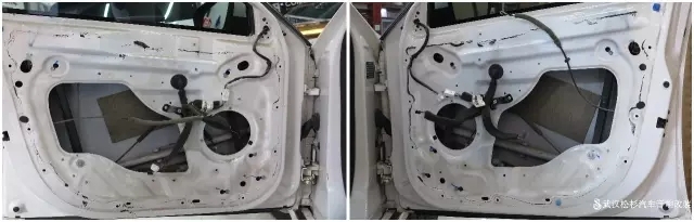 【武漢松杉汽車音響改裝店】升級名爵前門汽車隔音,讓名爵變“王爵”