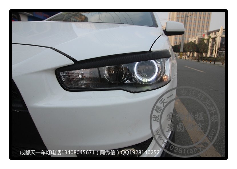 成都翼神車燈改裝升級氙氣燈雙光透鏡天使眼日行燈