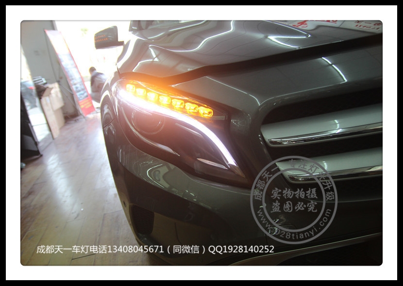 成都奔馳GLA車燈改裝升級(jí)高配GLA260大燈總成