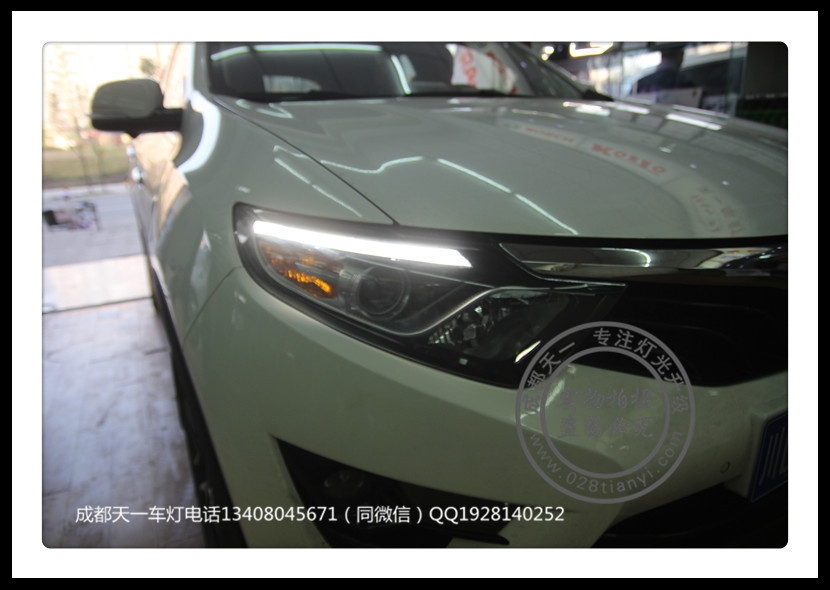 成都東南DX7改燈車燈升級(jí)Q5雙光透鏡歐司朗氙氣燈