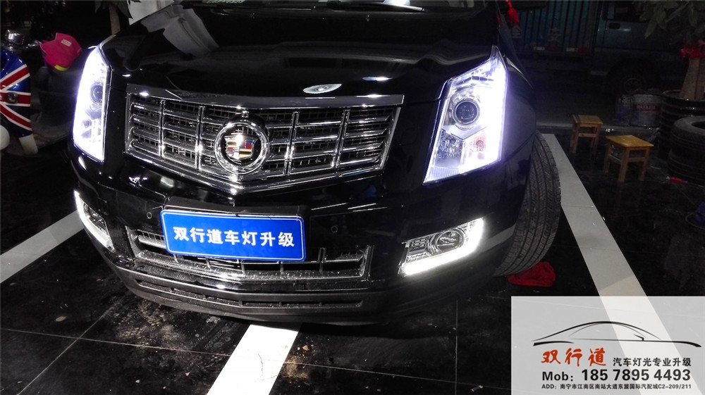 凱迪拉克升級全新進口海拉5+LED日行燈流光淚眼