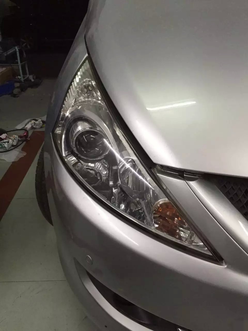 三菱燈光升級q5雙光透鏡    深圳光速車改改燈