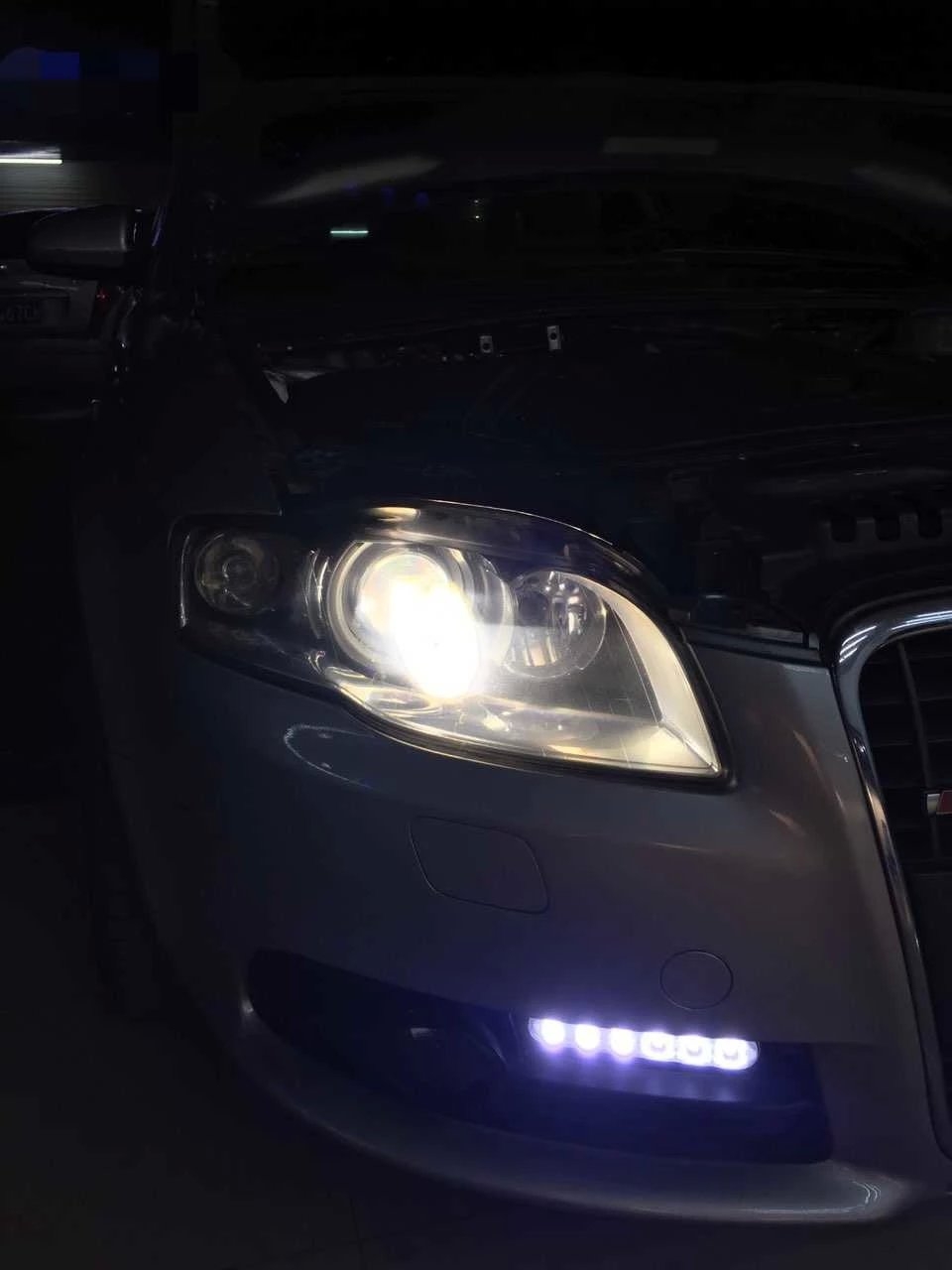 老奧迪a4車燈升級21點博世雙光透鏡    深圳光速車改改燈