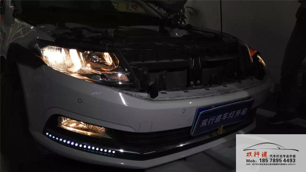 南寧雙行道車燈升級-《新朗逸》LED淚眼+天使眼，升級巖崎海拉5