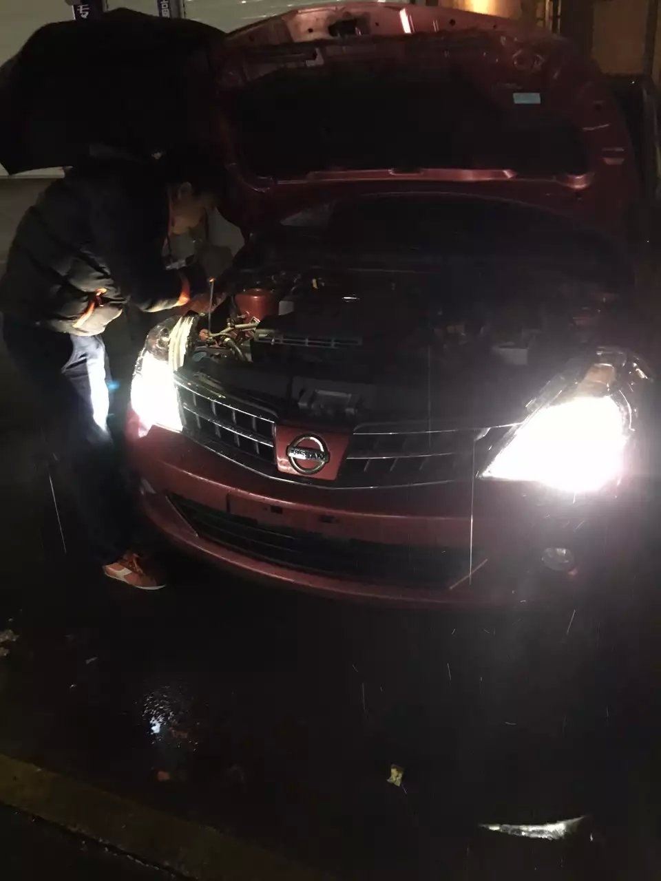 騏達大燈加裝Q5雙光透鏡    深圳光速車改改燈