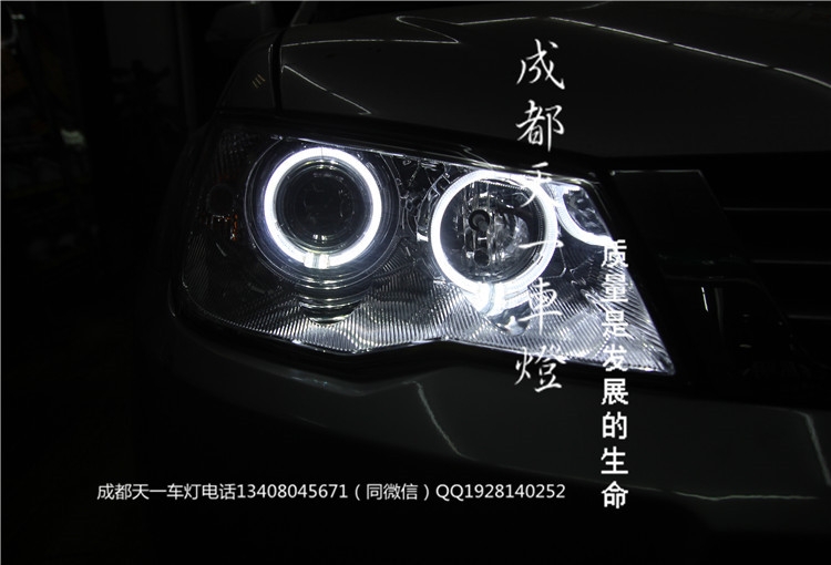 成都陸豐X8氙氣燈Q5雙光透鏡天使眼日行燈