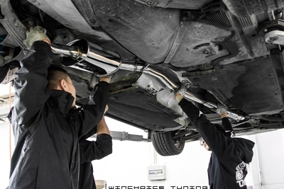 Audi 奧迪A4 改裝升級(jí) 騰尼定制排氣安裝