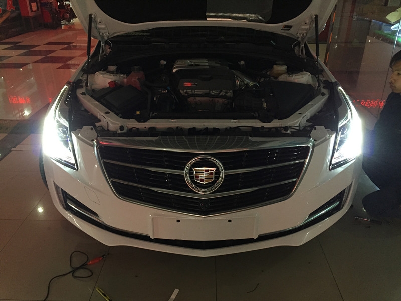 上海凱迪拉克ATS-L改日行燈 海拉5透鏡 歐司朗氙氣燈安定器