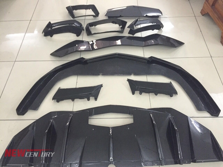蘭博基尼LP700改裝DMC碳纖維大小包圍 Aventador寬體前后唇尾翼嘴