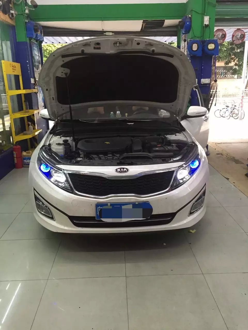 k5車燈升級Q5雙光透鏡     深圳光速車改改燈