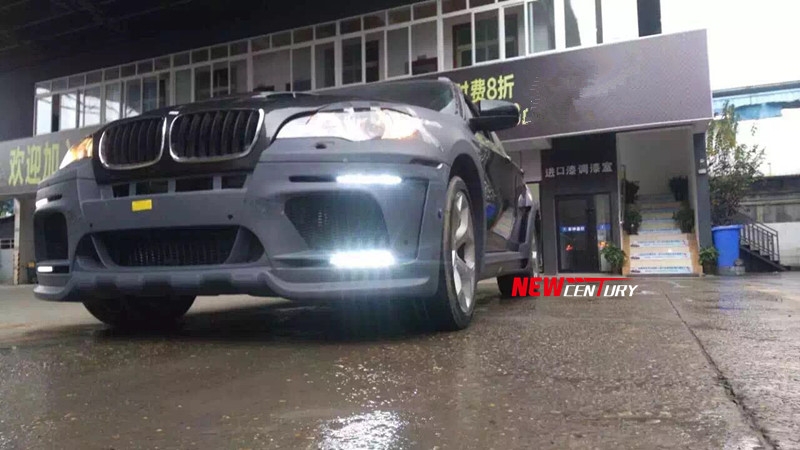 BMW寶馬X6改裝哈曼方嘴中出大包圍E71改裝前杠碳纖維機(jī)蓋