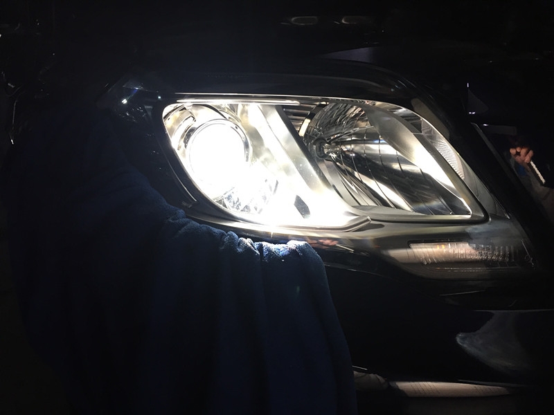 |奔馳GLK260改燈|車燈升級海拉5透鏡 歐司朗氙氣燈 安定器