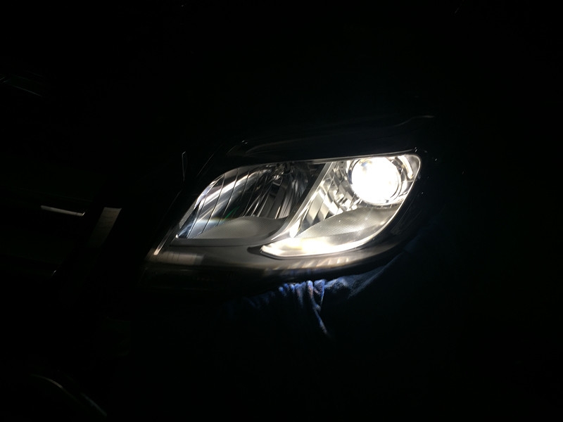 |奔馳GLK260改燈|車燈升級海拉5透鏡 歐司朗氙氣燈 安定器