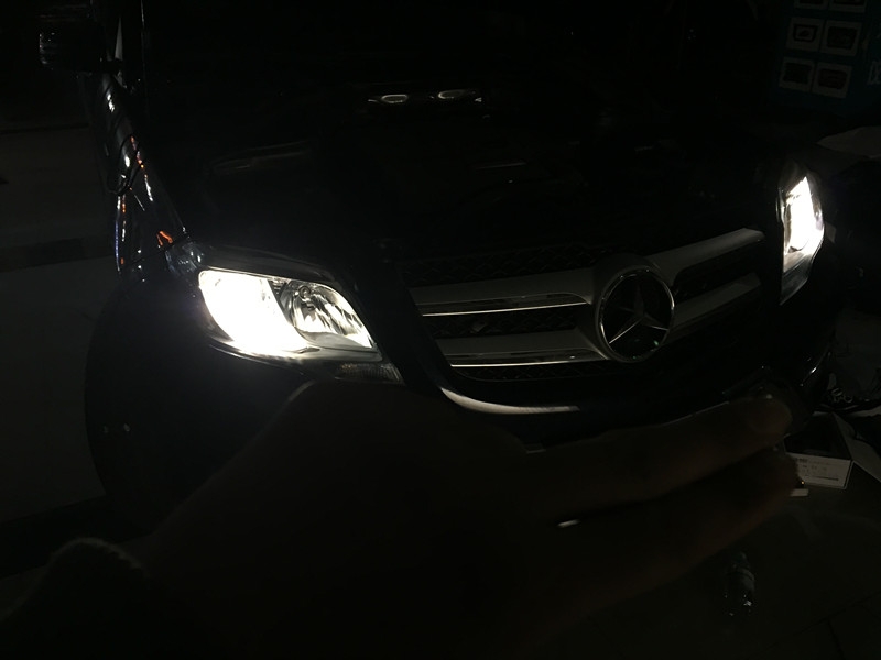 |奔馳GLK260改燈|車燈升級海拉5透鏡 歐司朗氙氣燈 安定器