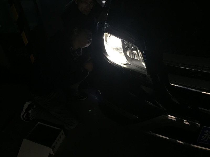 |奔馳GLK260改燈|車燈升級海拉5透鏡 歐司朗氙氣燈 安定器