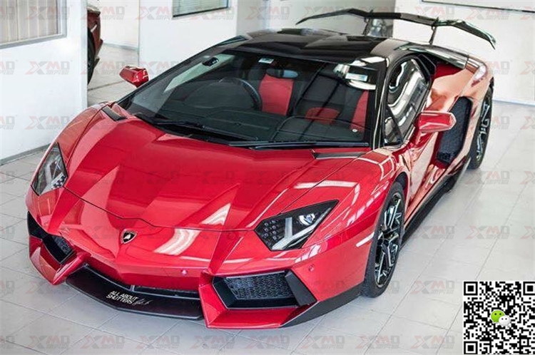 蘭博基尼aventador LP700改裝revozport包圍碳纖維前唇前杠