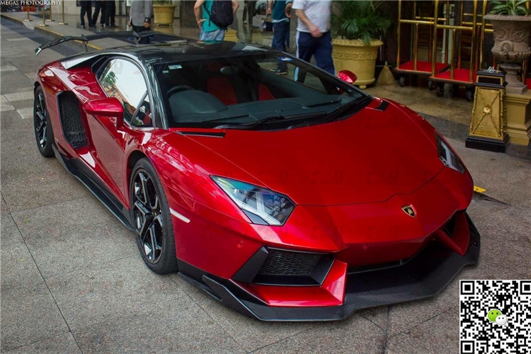 蘭博基尼aventador LP700改裝revozport包圍碳纖維前唇前杠